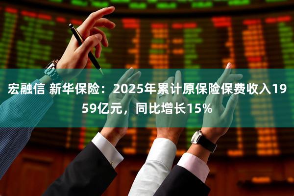 宏融信 新华保险：2025年累计原保险保费收入1959亿元，同比增长15%